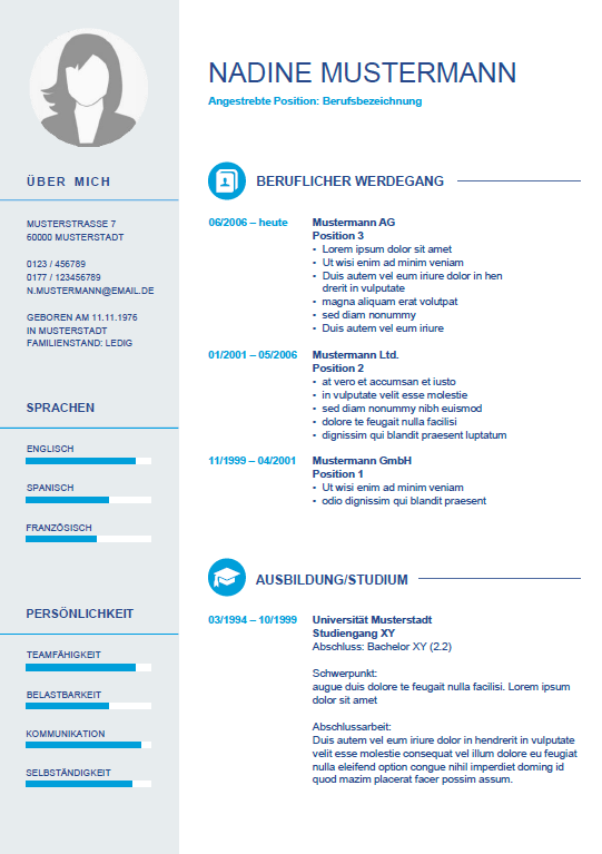 Curriculum Vita Cv Template Nz - Contoh Gambar Template