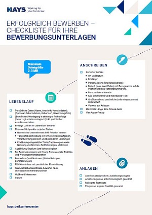 Checkliste Bewerbungsunterlagen