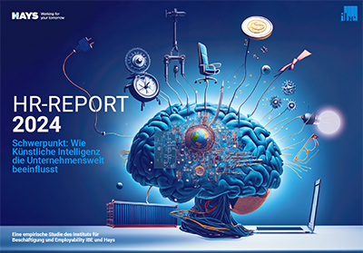 Cover - HR-Report 2024: Wie Künstliche Intelligenz die Unternehmenswelt beeinflusst